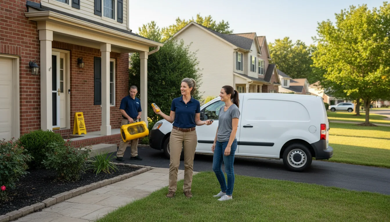 Residential water damage restoration in Cascilla, MS